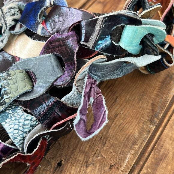 Anthropologie Jesslyn Blake leather hobo shoulder bag rescue me! - Picture 3 of 10